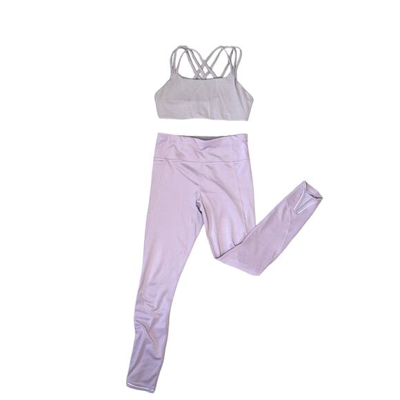 Women's Athleta Sports Bra and Leggings Set Bundle (Pink, S / XS) - Picture 1 of 10